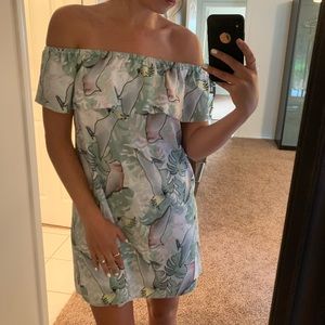 Kensie off the shoulder ruffle dress